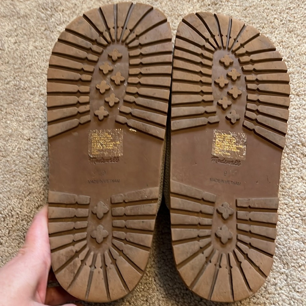 Madewell Beige Suede Shearling Mules - Picture 5 of 8